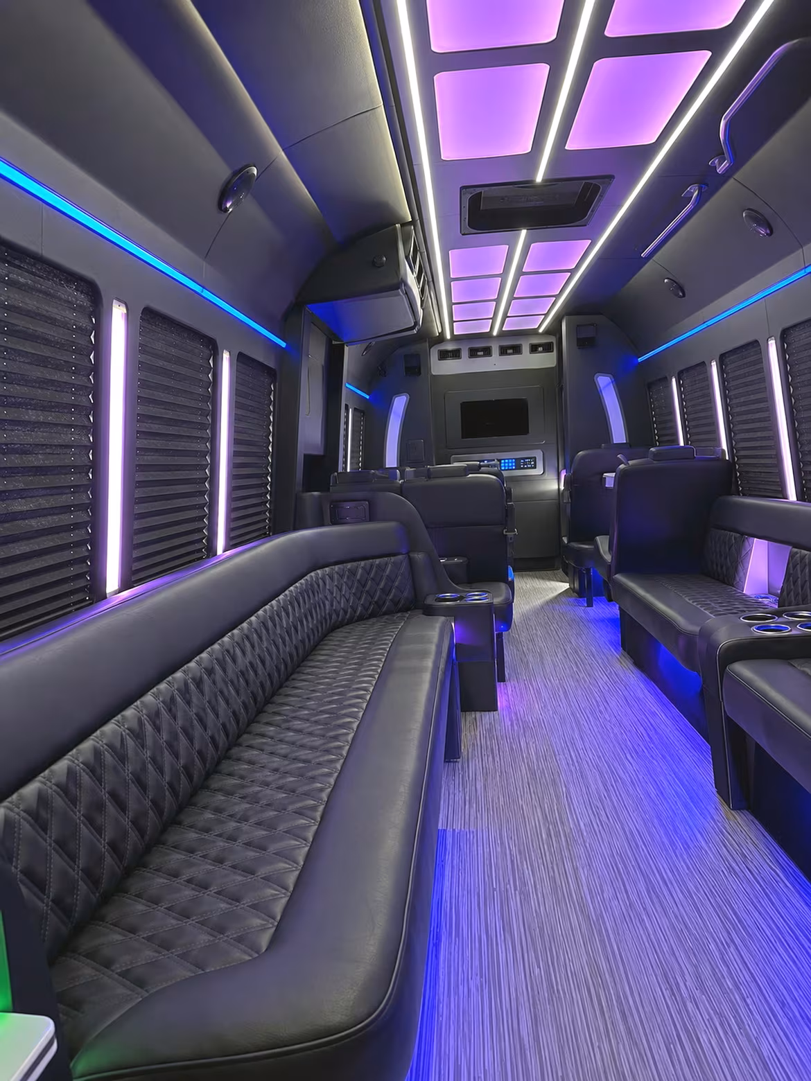 party buses with led lighting and built in bars for west covina prom groups