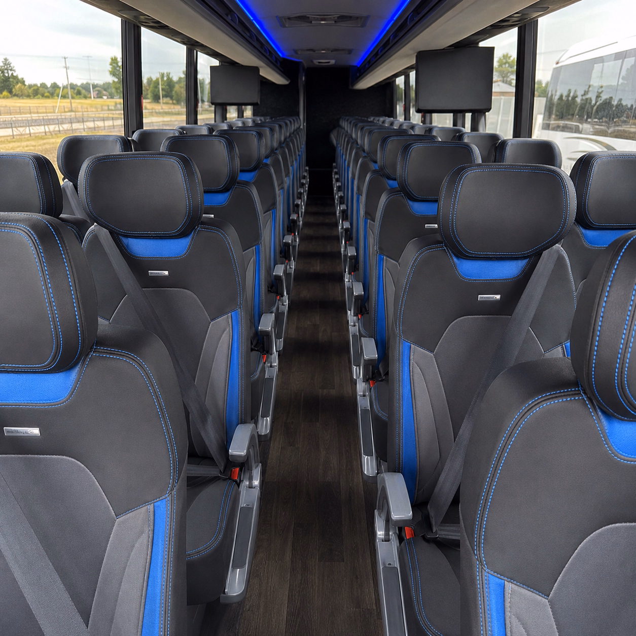 west covina charter bus services interior